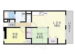 雅マンション 2LDKの間取図画像