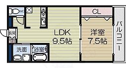 セカンドパレス 1LDKの間取図画像