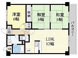 エントピア福泉 3LDKの間取図画像