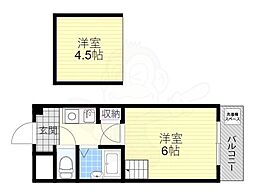 マンションライツ 1Kの間取図画像
