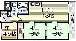 ファミール高石 3LDKの間取図画像