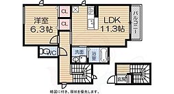 シャーメゾンプティ 1LDKの間取図画像