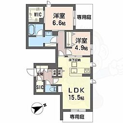 堺市西区浜寺昭和町2丁マンション 2LDKの間取図画像