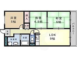 エバーグリーン泉ヶ丘1号館 3LDKの間取図画像