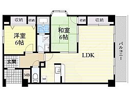 エントピア福泉 2LDKの間取図画像