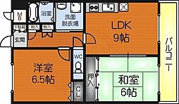 フレミール上マンション2 2LDKの間取図画像