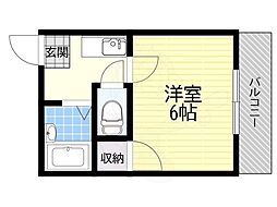 メゾンオノイ 1Kの間取図画像