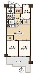 松原小川園ローレルコート 3LDKの間取図画像