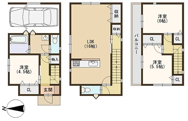 間取り 八尾市上尾町　中古戸建  