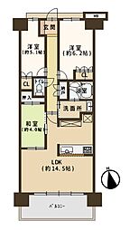 リビオ堺ステーションフロント 3LDKの間取図画像