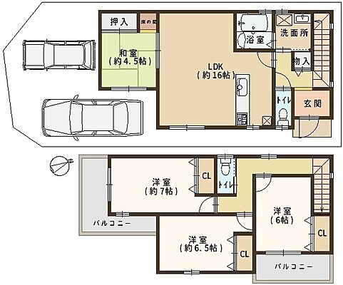 間取り 堺市美原区大保　中古戸建  
