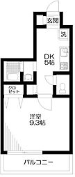 ウーノ・ルミノーゾ 1DKの間取図画像