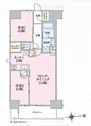 トラープランド翠命館 2LDKの間取図画像