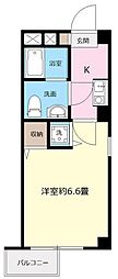 M-プラネット 1Kの間取図画像