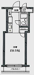 日神パレステージ代田橋 ワンルームの間取図画像