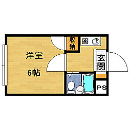 ロイヤルヴィラあべの 1Kの間取図画像