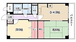 コートNK 2DKの間取図画像