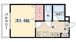 エンシェントアビス 1Kの間取図画像