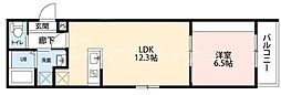 ORO 1LDKの間取図画像