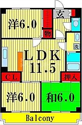 ウィル・モトキ 3LDKの間取図画像