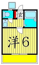 ショウコウハウス 1Kの間取図画像