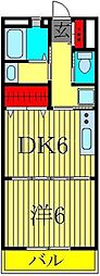 グレイスコート2 1DKの間取図画像