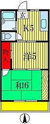 永藤マンション 2Kの間取図画像