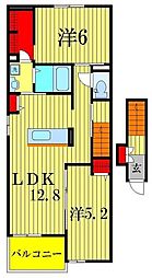 サンリット 2LDKの間取図画像