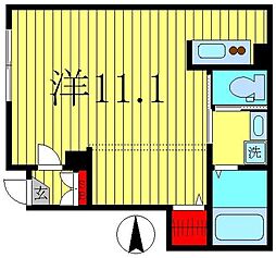 パオメゾン新宿 ワンルームの間取図画像