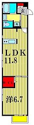 シードハウスA 1LDKの間取図画像