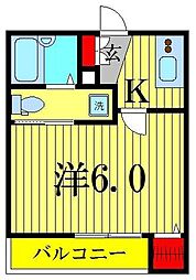 ラフィーノメゾン柴又 1Kの間取図画像