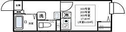 K.F新柴又 ワンルームの間取図画像