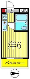 トップ亀有No.1 ワンルームの間取図画像
