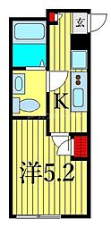 Soleado 1Kの間取図画像