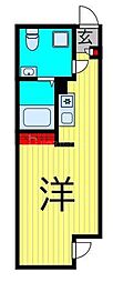 フィオーネ柴又 ワンルームの間取図画像
