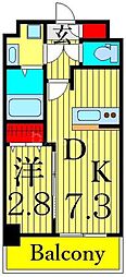 ドゥーエ青砥 1DKの間取図画像