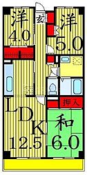 ドエル葛飾 3LDKの間取図画像