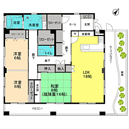 KYレジデンス 6階3LDKの間取り