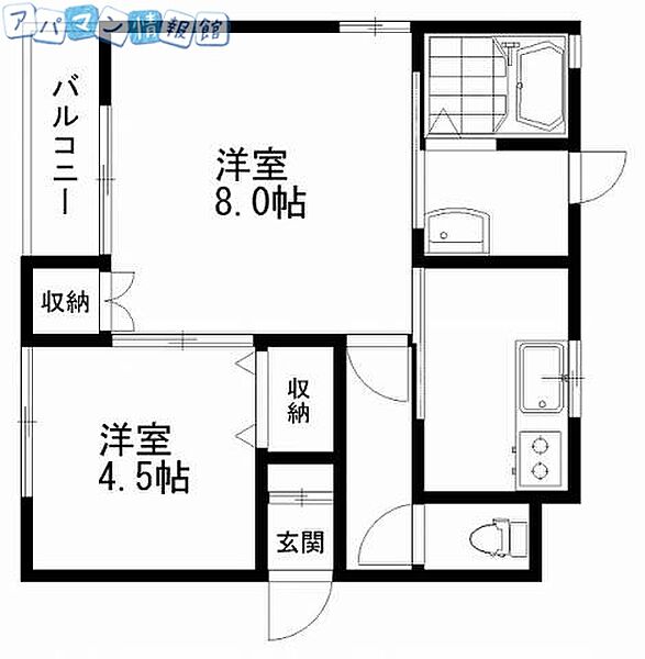 N AND Y’s HOUSE ｜新潟県新潟市中央区関屋本村町1丁目(賃貸アパート2K・3階・38.25㎡)の写真 その2