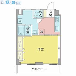 メゾンカフカス 1Kの間取図画像