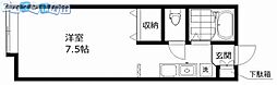 セジュール関屋田町 1Kの間取図画像