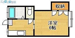 カーサラルゴ 1Kの間取図画像