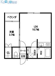 Kacc213 1LDKの間取図画像