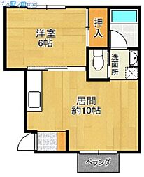 カーサ・ポルト 1LDKの間取図画像