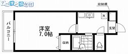 ウォーターフロント礎町 1Kの間取図画像