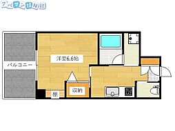ファーストクラス市民病院前 1Kの間取図画像