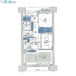 パストラルハイム萬代橋 2LDKの間取図画像
