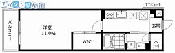 ピア旭町 1Kの間取図画像