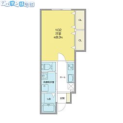 Maison de Rich 堀之内南 1Kの間取図画像