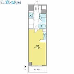 ダイアパレス沼垂四ツ角 ワンルームの間取図画像